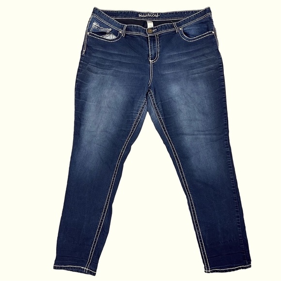 Maurices Denim - Maurices Denim Jeans Dark Wash Embellished Pockets Women’s Size 22